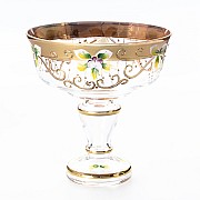 Конфетница на ножке 16 см Star Crystal Лепка прозрачная