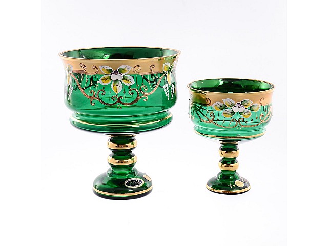 Набор конфетниц Зеленых Star Crystal 7 штук