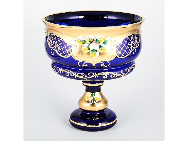 Конфетница Bohemia Crystal 21 см И-В синяя