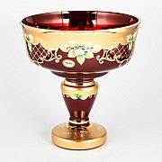 Конфетница Bohemia Crystal 20 см красная