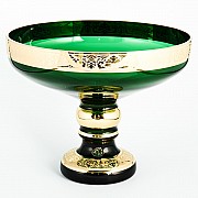 Фруктовница Bohemia Crystal 28 см И-В зеленая