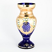 Ваза для цветов И-В синяя Bohemia Crystal 35 см