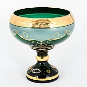 Конфетница 20 см Зеленая Star Crystal 24825