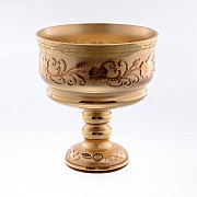 Конфетница 20 см золотая SARA Star Crystal