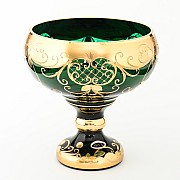 Фруктовница зеленая Star Crystal 26 см