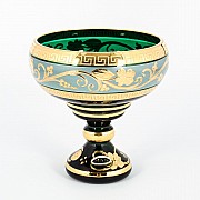 Конфетница 13 см Зеленая Star Crystal 24841