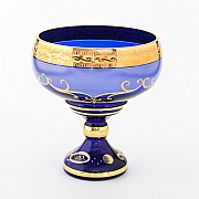 Конфетница 16 см Star Crystal синяя 24907