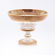 Конфетница 15 см Bohemia Золотые узоры