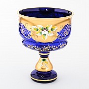 Конфетница Синяя Star Crystal 16 см 24939