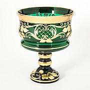 Конфетница 16 см Зеленая Star Crystal 24942