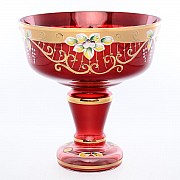 Конфетница 20 см Красная Star Crystal