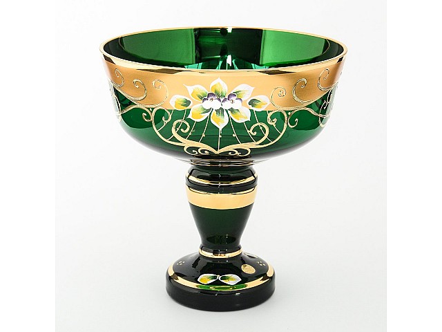 Конфетница 20 см Зеленая Star Crystal 24959