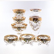 Набор конфетниц и ваза для цветов Star Crystal 7 предметов