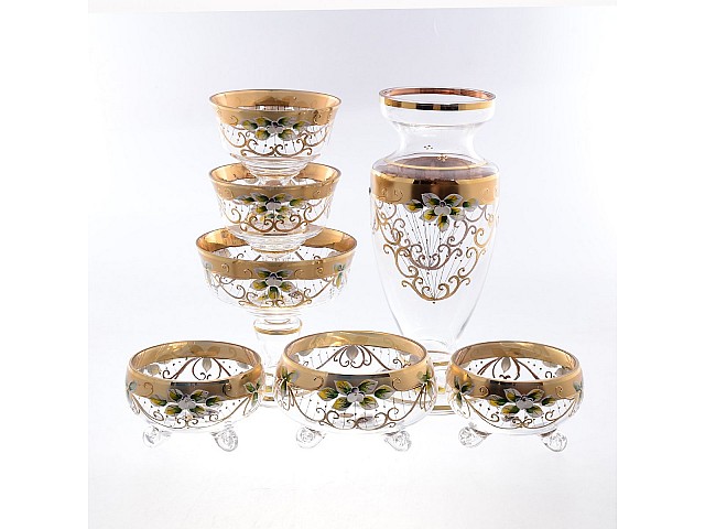 Набор конфетниц и ваза для цветов Star Crystal 7 предметов