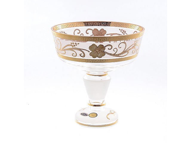 Набор конфетниц Золотые цветы Bohemia Star Crystal 7 штук