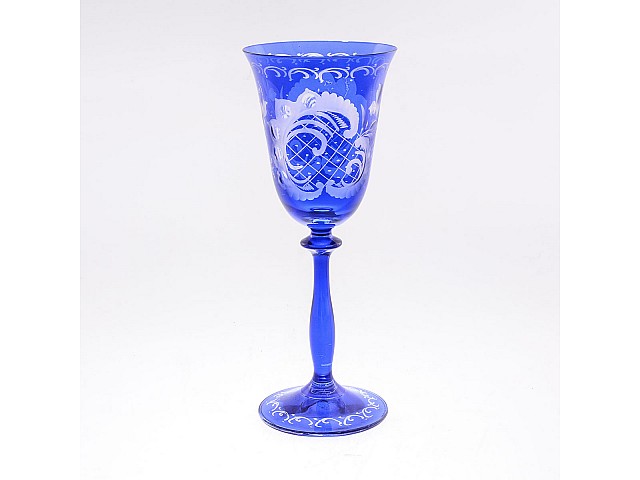 Набор фужеров для вина E-S Bohemia синий 185 мл