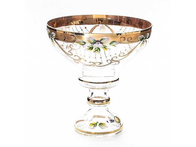 Конфетница 20 см Лепка прозрачная Star Crystal 25323