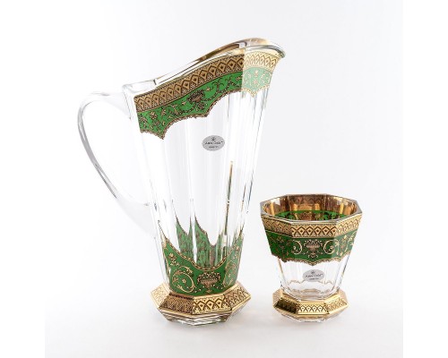 Набор графин и стаканы Astra Gold зеленый 7 предметов