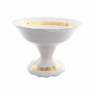 Фруктовница 25 см на ножке Thun Мария Луиза IVORY