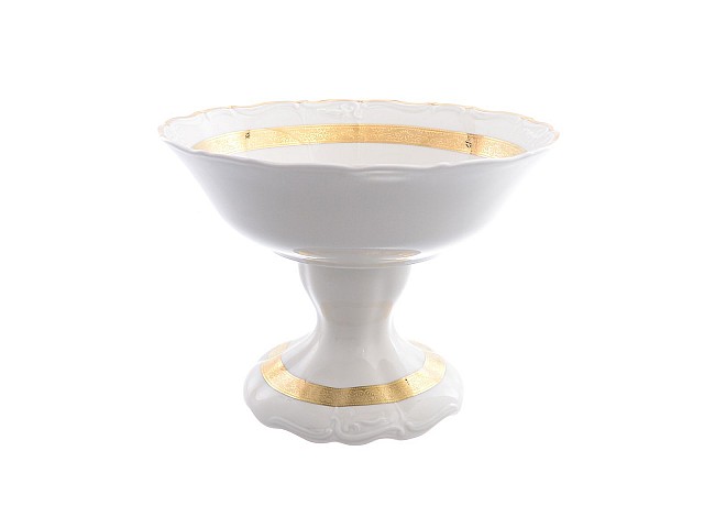 Фруктовница 25 см на ножке Thun Мария Луиза IVORY