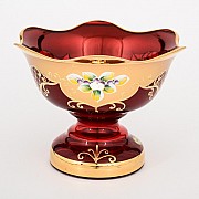 Конфетница 20 см Лепка Гранат И-В Bohemia Crystal