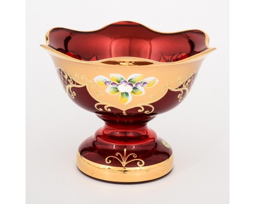 Конфетница 20 см Лепка Гранат И-В Bohemia Crystal