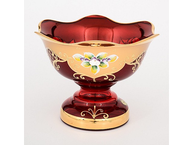 Конфетница 20 см Лепка Гранат И-В Bohemia Crystal