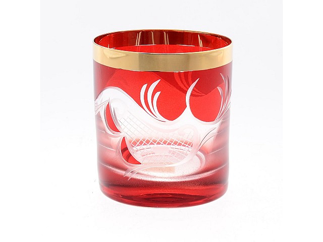 Набор стаканов для виски E-V Bohemia Crystal красный 280 мл