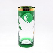 Набор стаканов для воды E-V Bohemia Crystal зеленый 300 мл