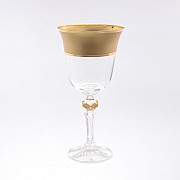 Набор бокалов для вина 220 мл Кристина Матовая полоса Bohemia Crystal 6 шт