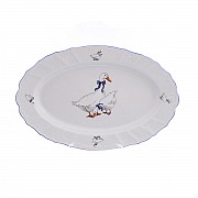 Блюдо овальное Гуси Bernadotte 39 см