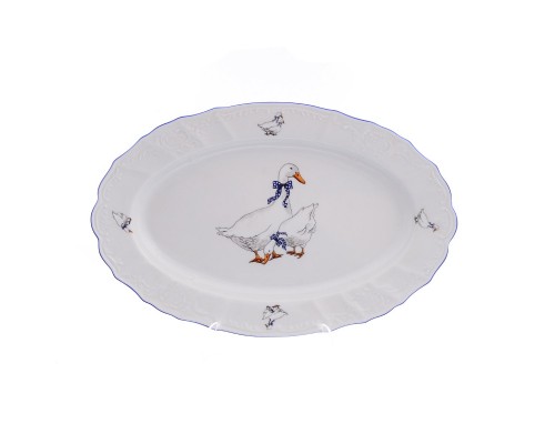 Блюдо овальное Гуси Bernadotte 39 см