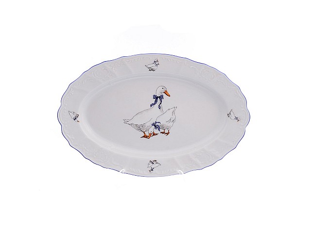 Блюдо овальное Гуси Bernadotte 39 см