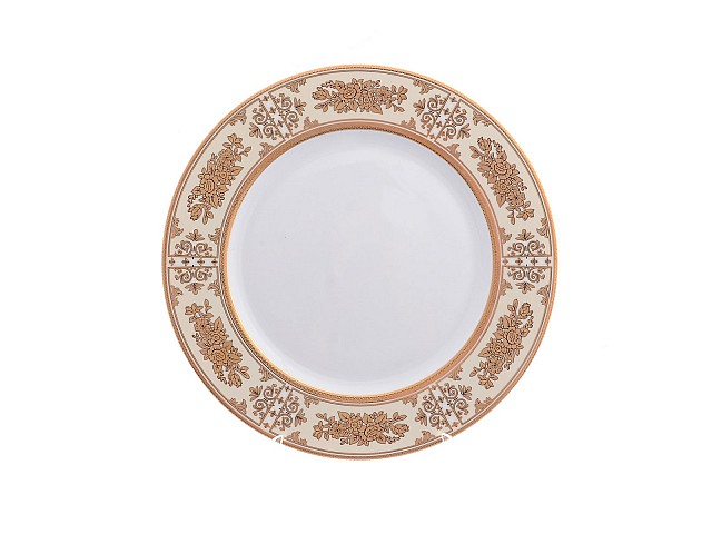 Блюдо круглое 30 см Thun Луиза Золотая роза