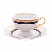 Набор чайных пар 220 мл Thun Мария Луиза 8800500 (6 пар)