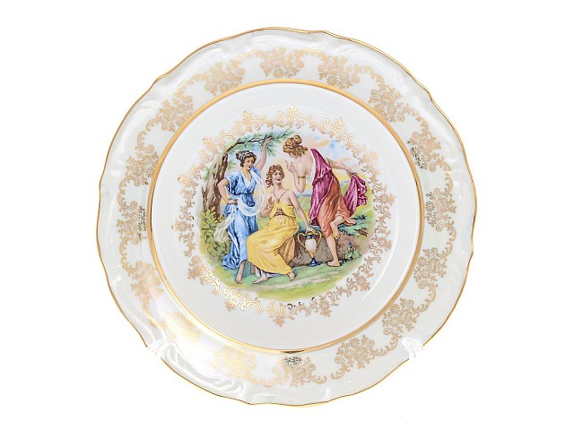 Набор тарелок глубоких 23 см Мадонна перламутр Корона 6 шт