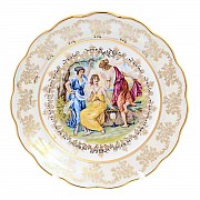 Набор тарелок 21 см Мадонна перламутр Корона 6 шт