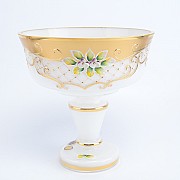 Конфетница Лепка белая Star Crystal 20 см 28064