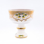 Конфетница 13 см Лепка белая Star Crystal прямая чаша