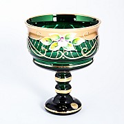 Конфетница 13 см Лепка зеленая Star Crystal 28076