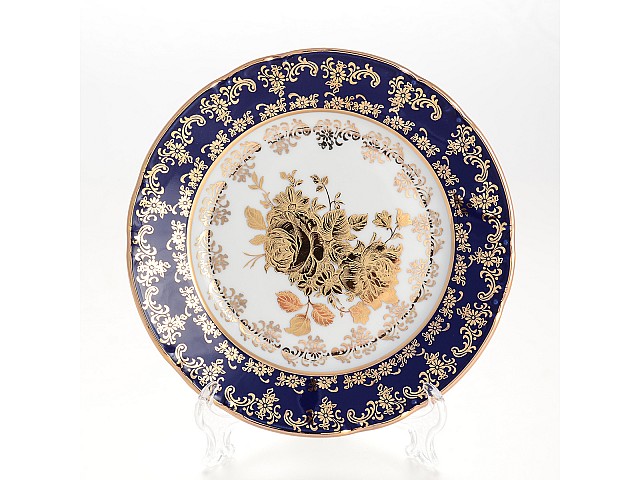 Набор тарелок 17 см Thun Констанция Золотая роза Кобальт 7635400 6 шт