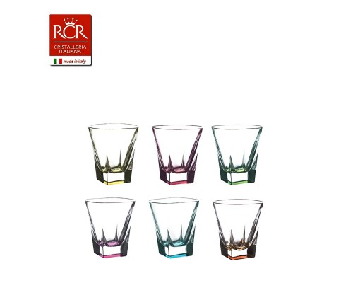 Набор стопок для водки цветные 60 мл Fusion trends RCR Cristalleria Italiana