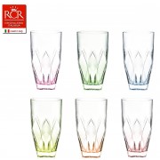 Набор стаканов для воды цветные Ninphea RCR 330 мл 6 шт
