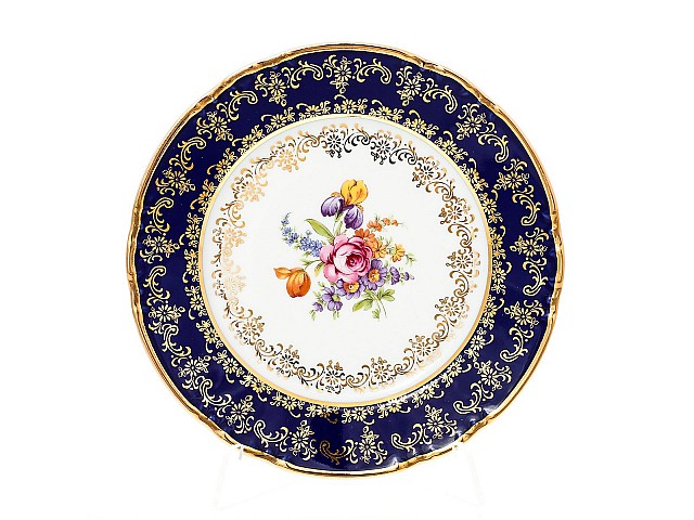 Набор тарелок 17 см Констанция Кобальт Полевой цветок Thun 6 шт