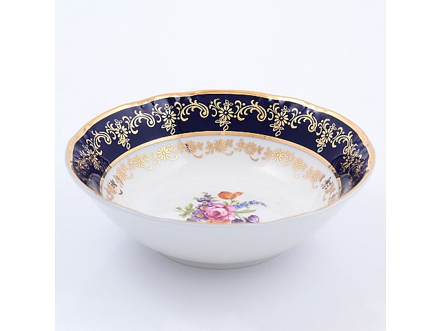 Набор салатников 13 см Констанция Кобальт Полевой цветок Thun 6 шт