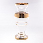 Ваза для цветов Star Crystal золотые полосы 30 см