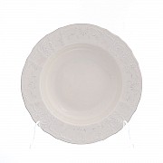 Набор тарелок глубоких 23 см Бернадотт Платиновый узор BE-IVORY 6 шт