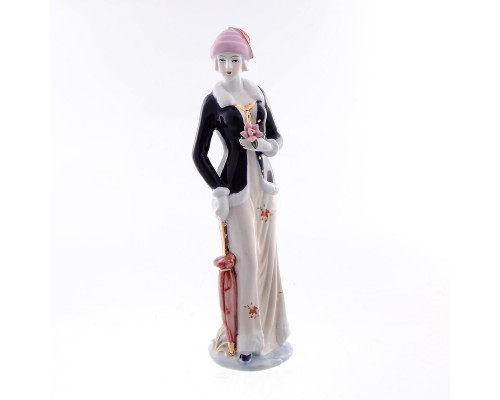 Статуэтка керамическая Девушка с зонтом Royal Classics 30 см