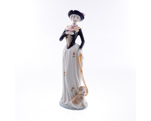 Статуэтка керамическая Девушка с собакой Royal Classics 30 см