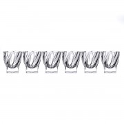 Набор стаканов для виски Gold Crystal 320 мл 6 штук